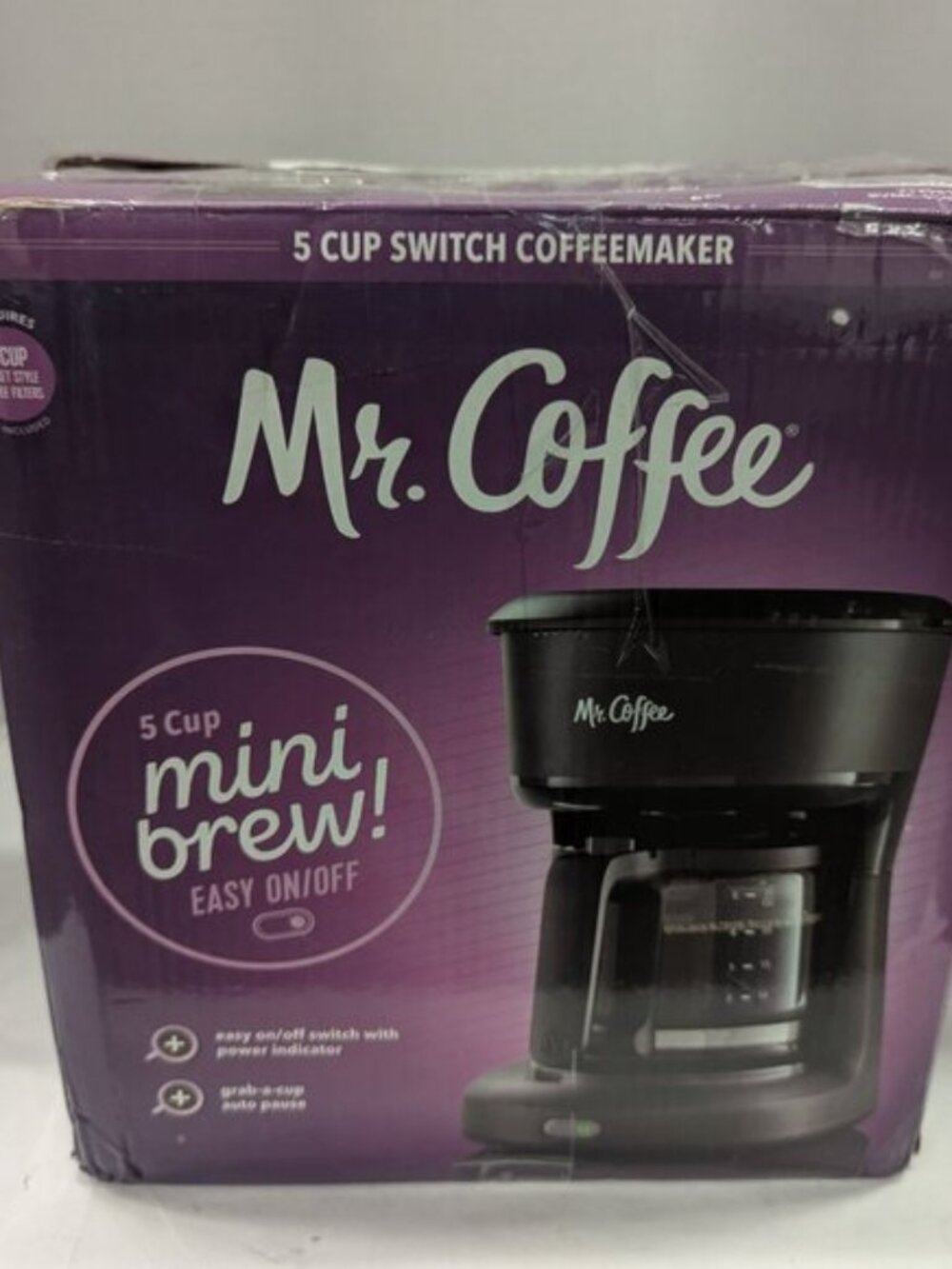 Mr. Coffee 5-Cup Programmable Coffee Maker, 25 oz. Mini Brew